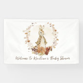 Een kleine pompoen Flopsy Bunny is op de weg banne Spandoek (Horizontaal)