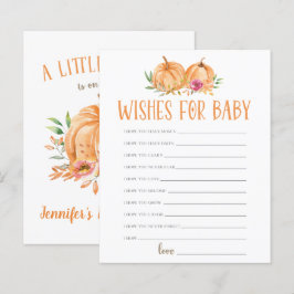 Een kleine pompoen Floral Waterverf wil Baby