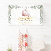Een Kleine Pompoen Herfst Baby Shower Achtergrond  Spandoek (Insitu)