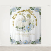 Een Kleine Pompoen Herfst Baby Shower Achtergrond Wandkleed (Voorkant)