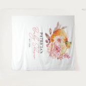 Een kleine pompoen Herfst Baby shower achtergrond Wandkleed (Voorkant (horizontaal))