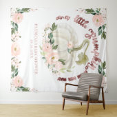 Een Kleine Pompoen Herfst Baby Shower Achtergrond Wandkleed (In Situ (horizontaal))