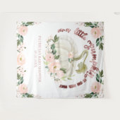 Een Kleine Pompoen Herfst Baby Shower Achtergrond Wandkleed (Voorkant (horizontaal))