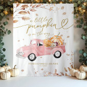 Een kleine pompoen Herfst Baby shower achtergrond Wandkleed