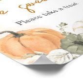 Een kleine pompoen Herfst Baby shower Baby's zijn  Poster (Hoek)