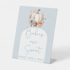 Een kleine pompoen Herfst Baby shower Baby's zijn  Reclamebord Met Voetstuk