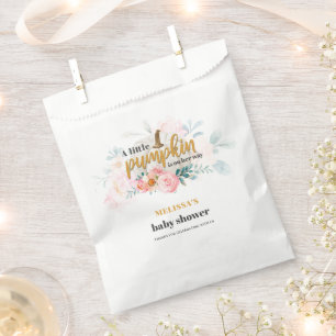 Een Kleine Pompoen Herfst Baby Shower Bloemen Bedankzakje