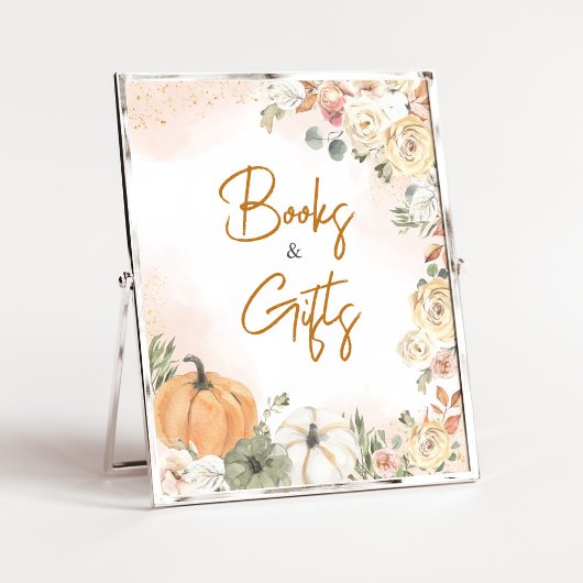 Een kleine pompoen Herfst Baby shower boeken en ge Poster