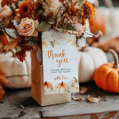 Een Kleine Pompoen Herfst Baby Shower Cadeaulabel