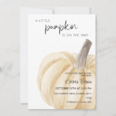 Een Kleine Pompoen Herfst Baby Shower Kaart (Voorkant)