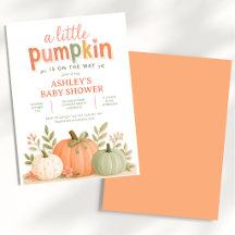 Een Kleine Pompoen Herfst Baby Shower