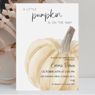 Een Kleine Pompoen Herfst Baby Shower Kaart
