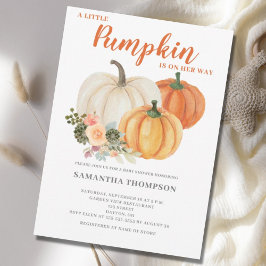 Een Kleine Pompoen Herfst Baby Shower Kaart