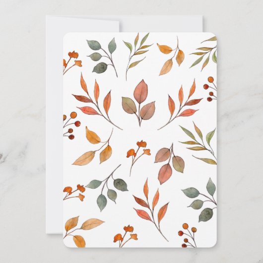 Een Kleine Pompoen Herfst Baby Shower Kaart (Achterkant)