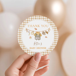 Een Kleine Pompoen Herfst Baby Shower Ronde Sticker
