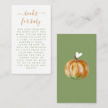 Een Kleine Pompoen Herfst Baby Shower Salie Groen