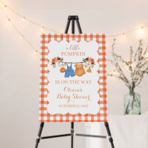 Een Kleine Pompoen Herfst Baby Shower Uitnodiging