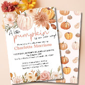 Een Kleine Pompoen Herfst Bloemige Baby Shower In Kaart
