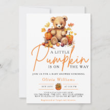 Een Kleine Pompoen Herfst Bloemige Baby Shower