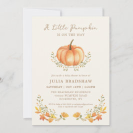 Een kleine pompoen Herfst | Genderneutraal Baby sh Kaart