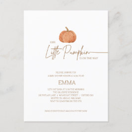 Een Kleine Pompoen Herfst Geslacht Neutrale Baby S Briefkaart