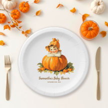 Een kleine pompoen herfst Herfst Baby shower meisj