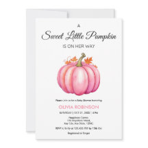 Een kleine pompoen Herfst Herfst Roze Meisje Baby 