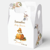 Een kleine pompoen herfst meisje Baby shower Bedankdoosjes (Geopend)