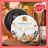 Een kleine pompoen Herfst najaar Floral Baby showe Button Flesopener