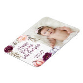 Een kleine pompoen herfst paarse perzikfoto magneet (Linkerzijde)