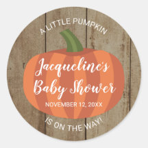 Een Kleine Pompoen Herfst Roestieke Baby Shower
