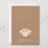 Een kleine pompoen Herfst roze meisje Baby shower Kaart (Achterkant)