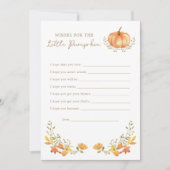 Een kleine pompoen Herfst | Wensen voor Baby Kaart (Voorkant)