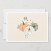 Een kleine pompoen herfstverjaardag foto kaart (Achterkant)