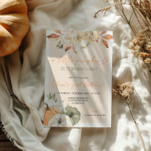 Een kleine pompoen herfstverjaardag