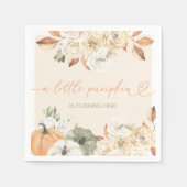 Een kleine pompoen herfstverjaardag servet (Voorkant)