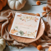 Een kleine pompoen herfstverjaardag servet