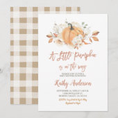 Een kleine pompoen is een weg naar het Baby shower Kaart (Voorkant / Achterkant)