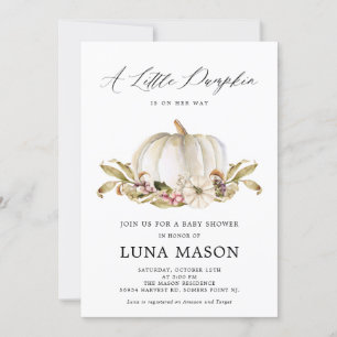 Een kleine pompoen is haar manier om Baby shower u Kaart