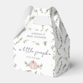 Een kleine pompoen is onderweg Baby shower Bedankdoosjes (Achterkant)