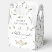 Een kleine pompoen is onderweg Baby shower Bedankdoosjes (Geopend)