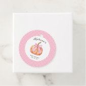 Een kleine pompoen is onderweg Baby shower Bedankjes Labels (In situ)