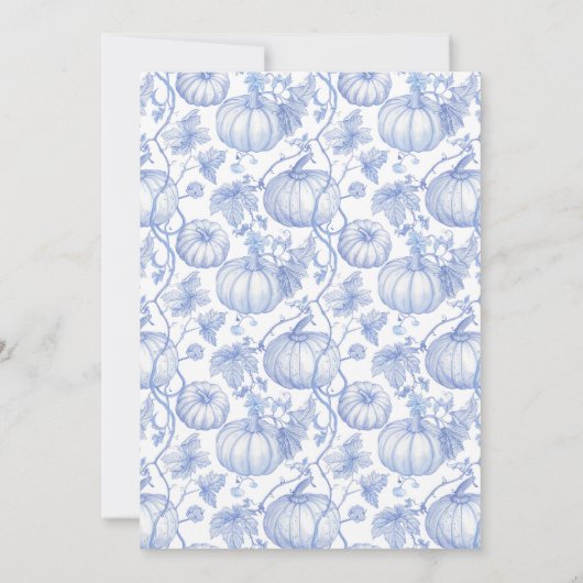 Een kleine pompoen is onderweg Baby shower Kaart (Achterkant)