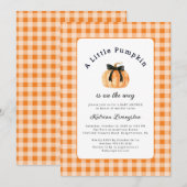 Een kleine pompoen is onderweg Baby shower Kaart (Voorkant / Achterkant)