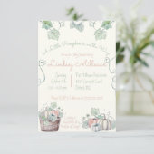 Een kleine pompoen is onderweg. Baby Shower Kaart (Staand voorkant)