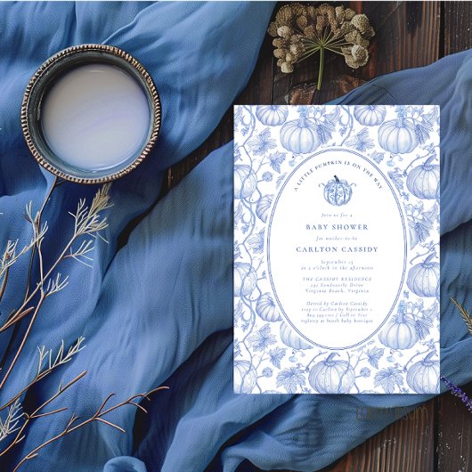 Een kleine pompoen is onderweg Baby shower Kaart