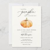 Een kleine pompoen is onderweg Baby shower Kaart (Voorkant)