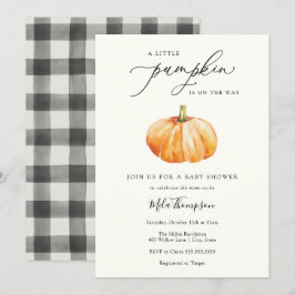 Een kleine pompoen is onderweg Baby shower Kaart