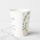 Een kleine pompoen is onderweg Baby shower Papieren Bekers (Rechts)