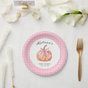 Een kleine pompoen is onderweg Baby shower Papieren Bordje